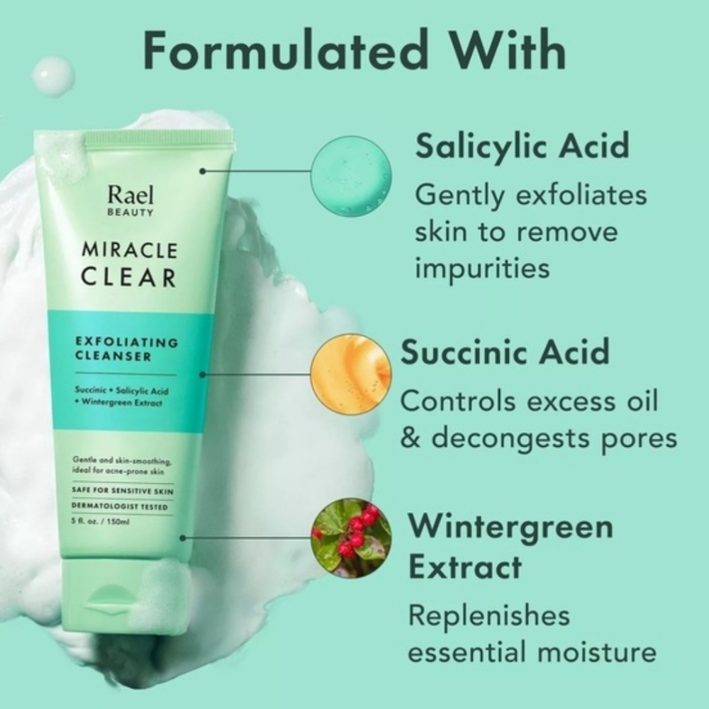 Rael Beauty Exfoliating Cleanser travel size 30ml